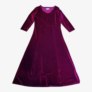 Blood Red Velvet Midi Dress Goth Vampire Witchy Whimsigoth Dark Romance Grunge S